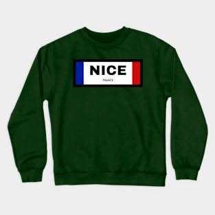 Nice City in French Flag Crewneck Sweatshirt